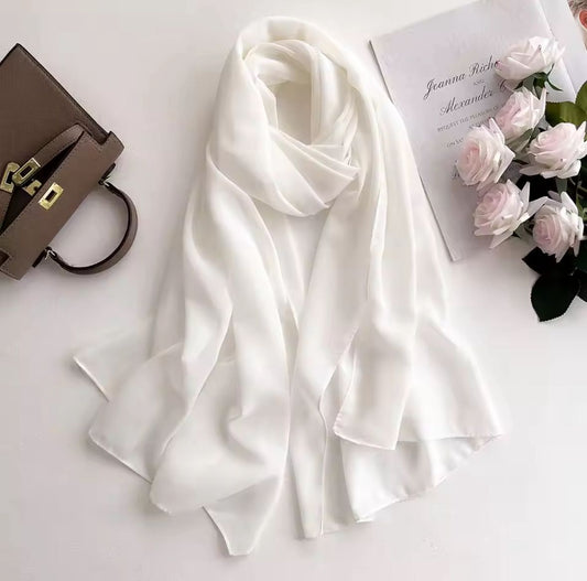 PEWMIM GEOGETTTEE HIJAB - MILKY WHITE - Cameo Hijabwears