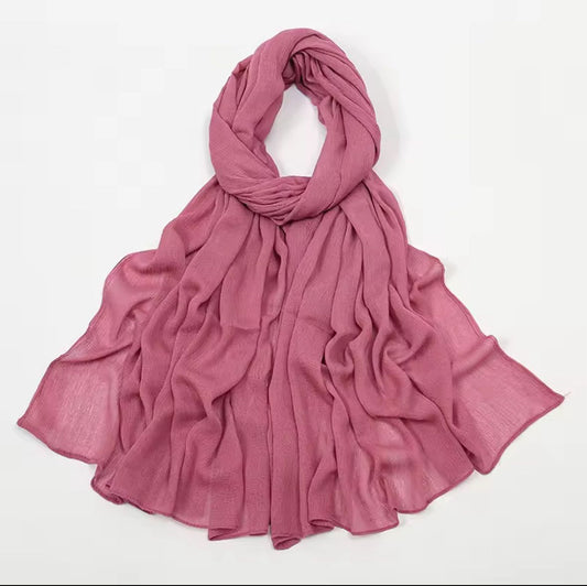 PREMIUM GEORGETTE HIJAB - DARK TEA PINK - Cameo Hijabwears