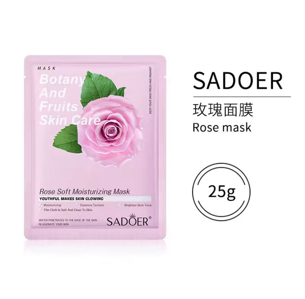 Rose hydrating face mask for glowing skin