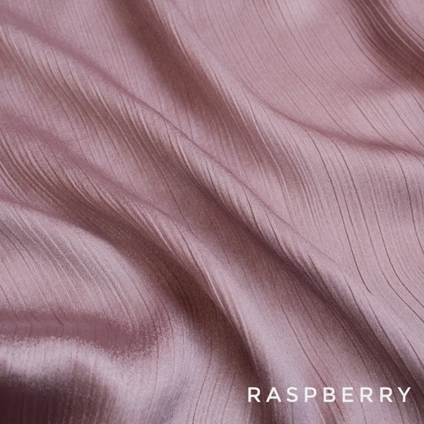 CRINKLE SILK Hijab - RASPBERRY