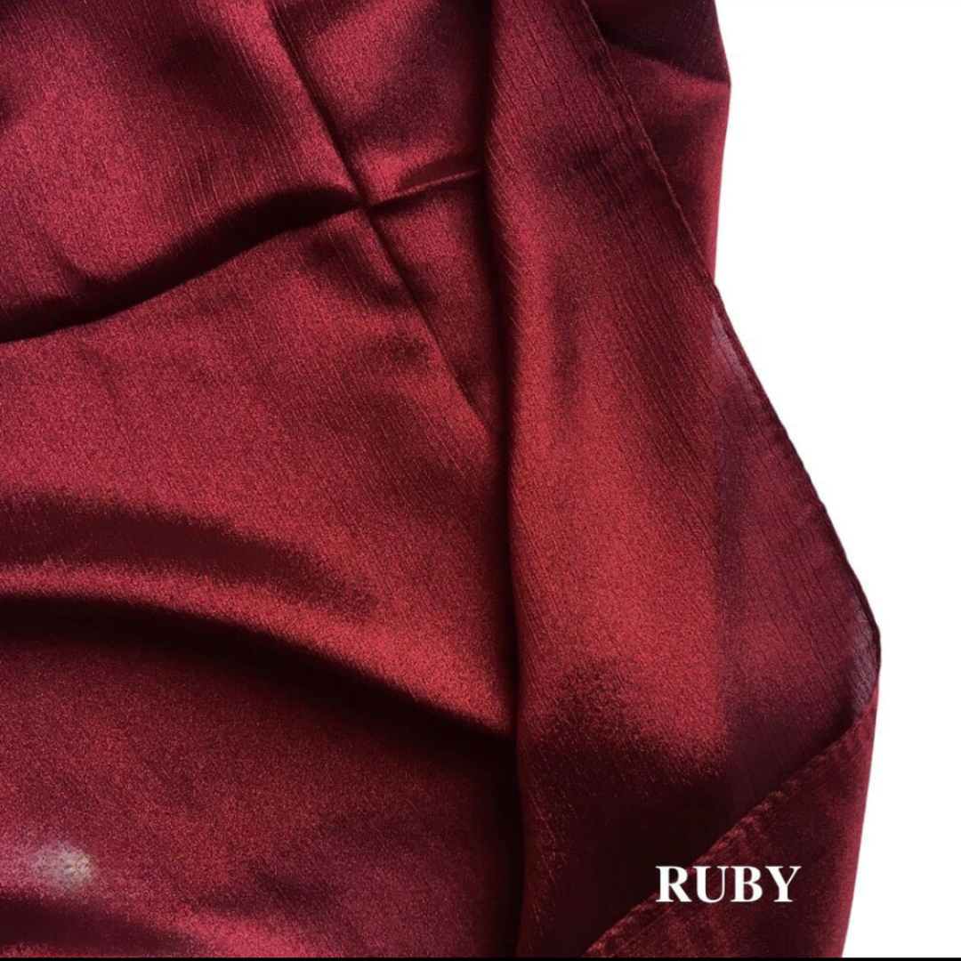 CRINKLE SILK - RUBY