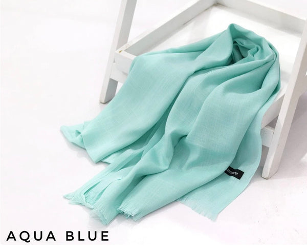 Turkish Lawn Aqua Blue - Cameo Hijabwears