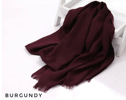 Turkish Viscose Lawn Hijab - Burgundy - Cameo Hijabwears
