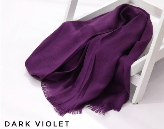 Turkish Viscose Lawn Hijab- Dark Voilet - Cameo Hijabwears