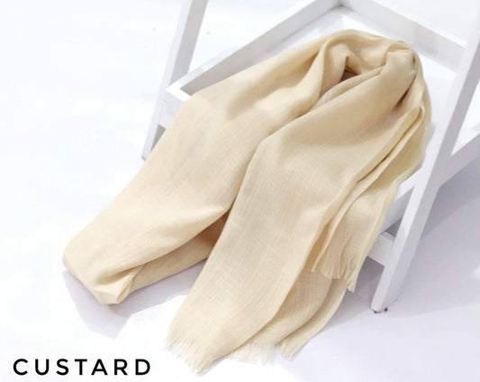 Turkish Viscose Lawn Hijab - Custard - Cameo Hijabwears