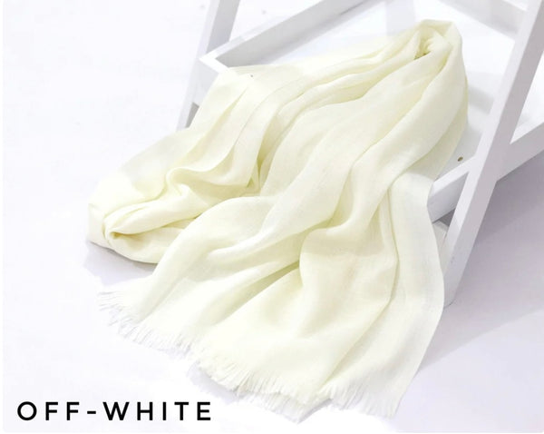 Turkish Lawn  Off White - Cameo Hijabwears