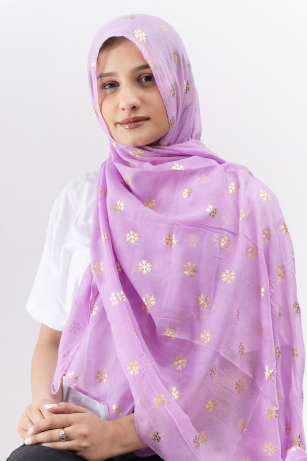 Foil Lawn Hijab- Lilac