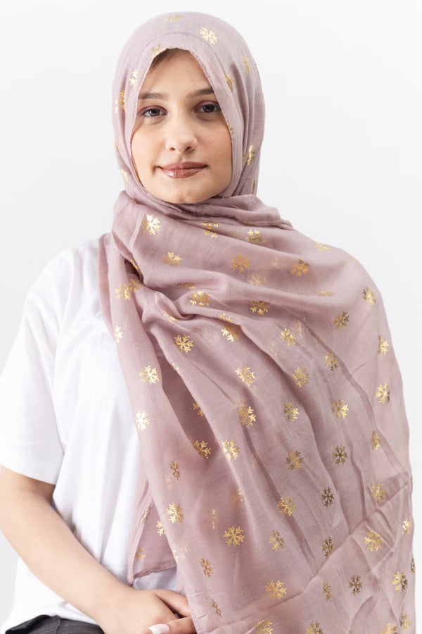 Foil Lawn Hijab- Fawn