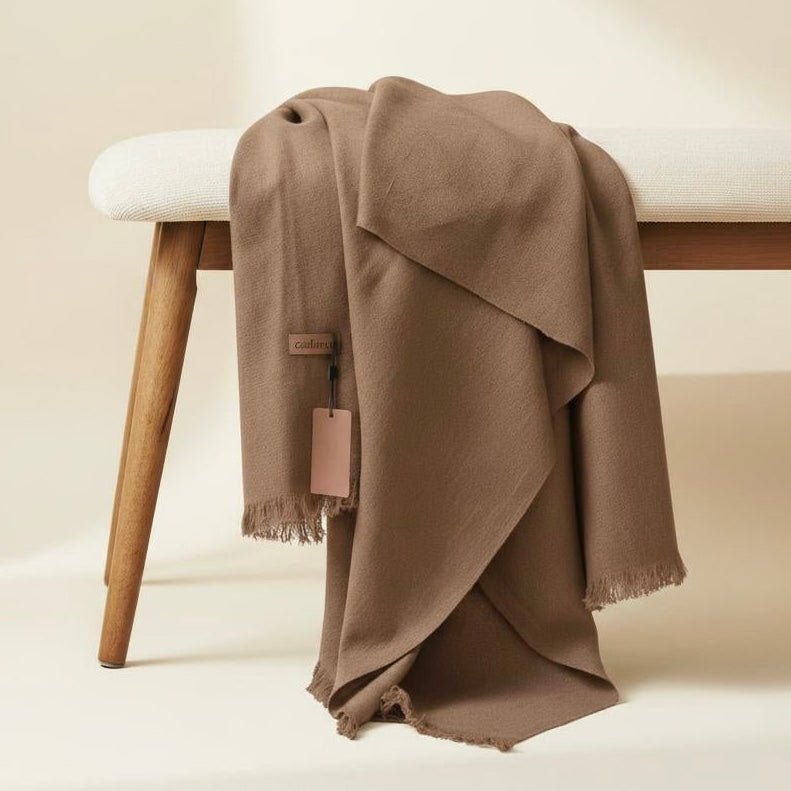 Allure Cashmere Wool Hijab - Coffee - Cameo