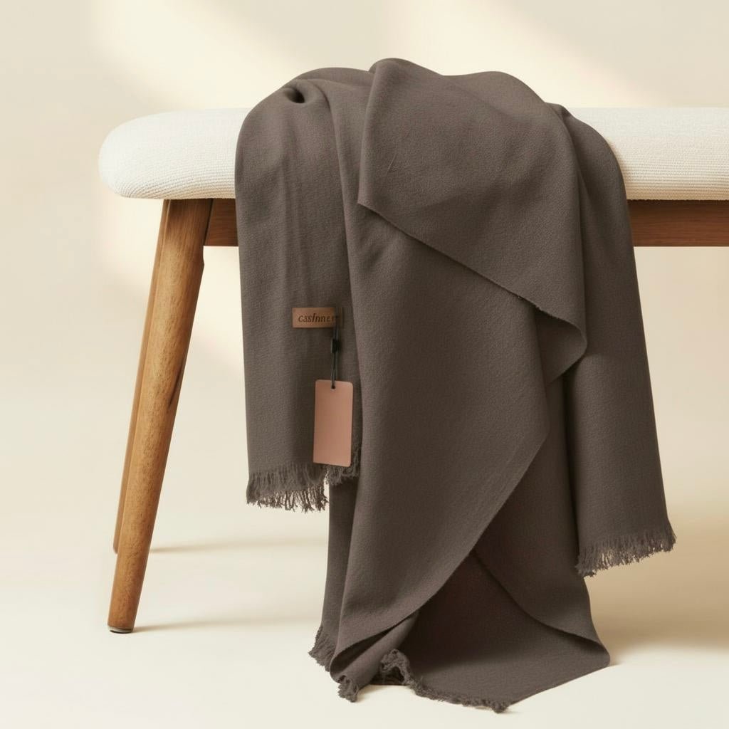 Allure Cashmere Wool Hijab - Tortilla - Cameo