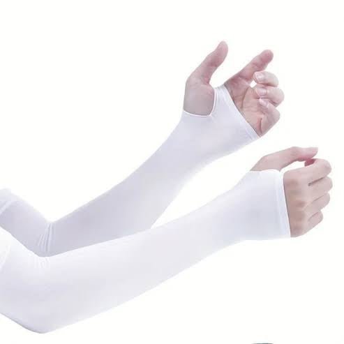 Arm Sleeves (with thumbhole) White - Cameo