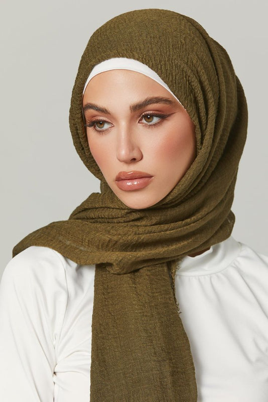 Crimps Hijab Army Green - Cameo
