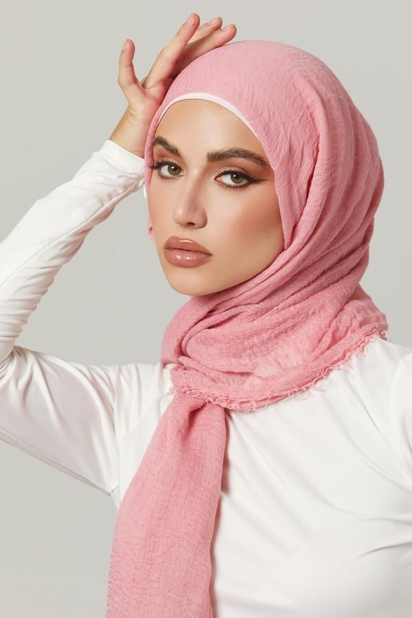 Crimps Hijab peachy Pink - Cameo
