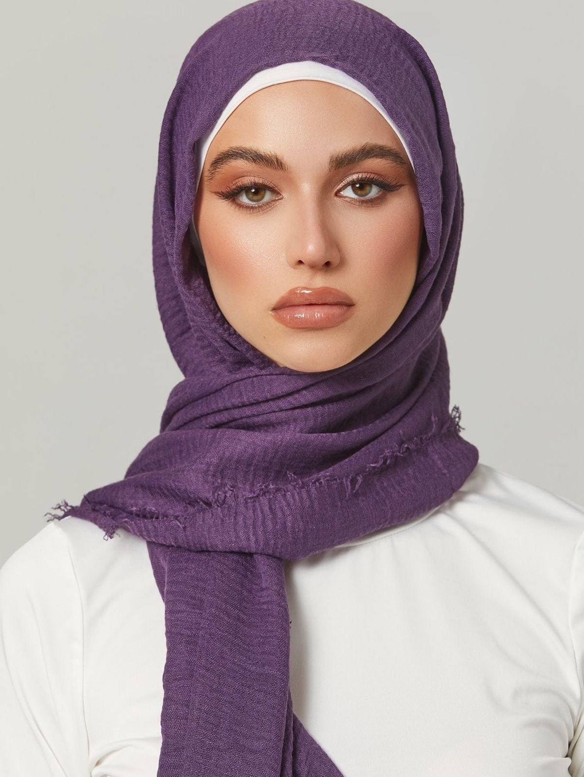 Crimps Hijab Purple - Cameo