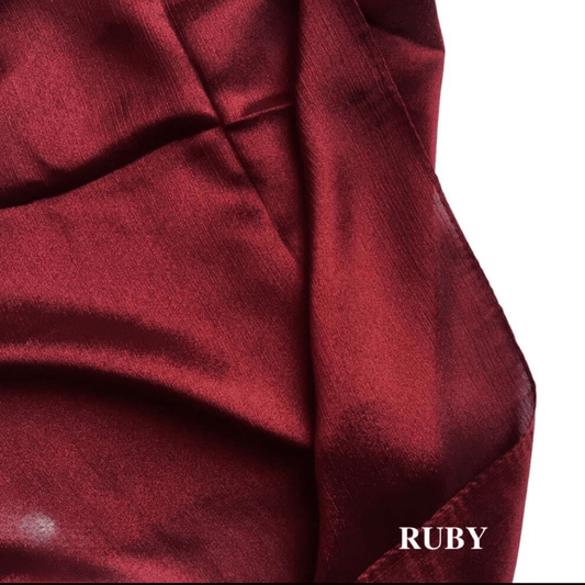 CRINKLE SILK Hijab - RUBY - Cameo