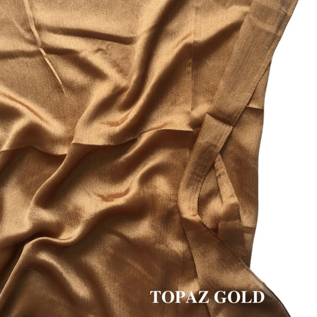 CRINKLE SILK Hijab - TOPAZ GOLD - Cameo