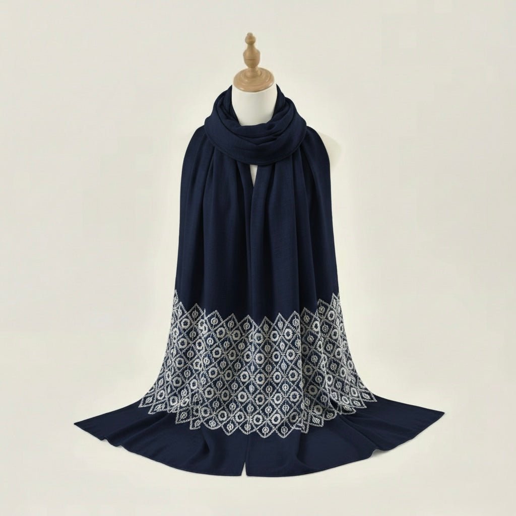 Diamond Embroidery - Navy Blue - Cameo