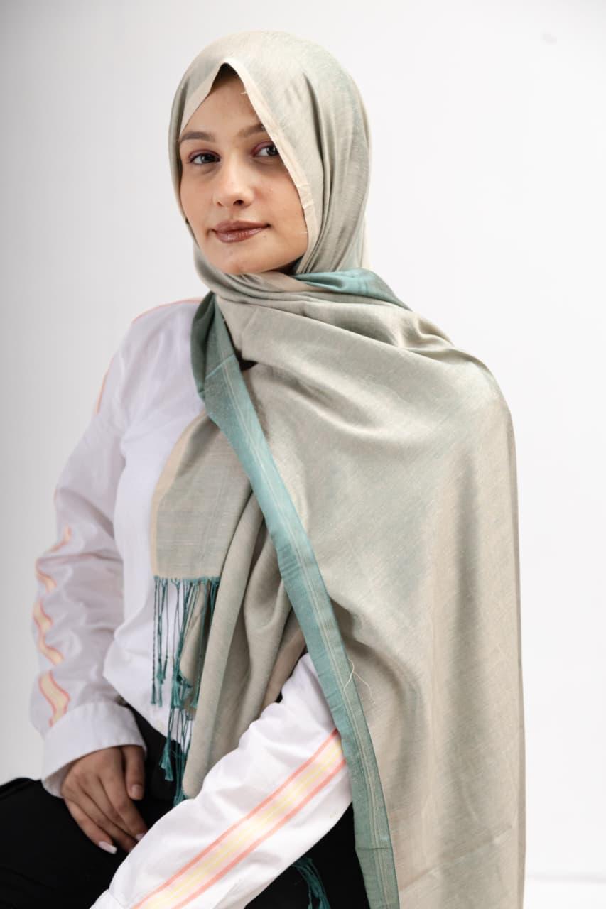 Dual Tone silk Hijab - Neutral - Cameo