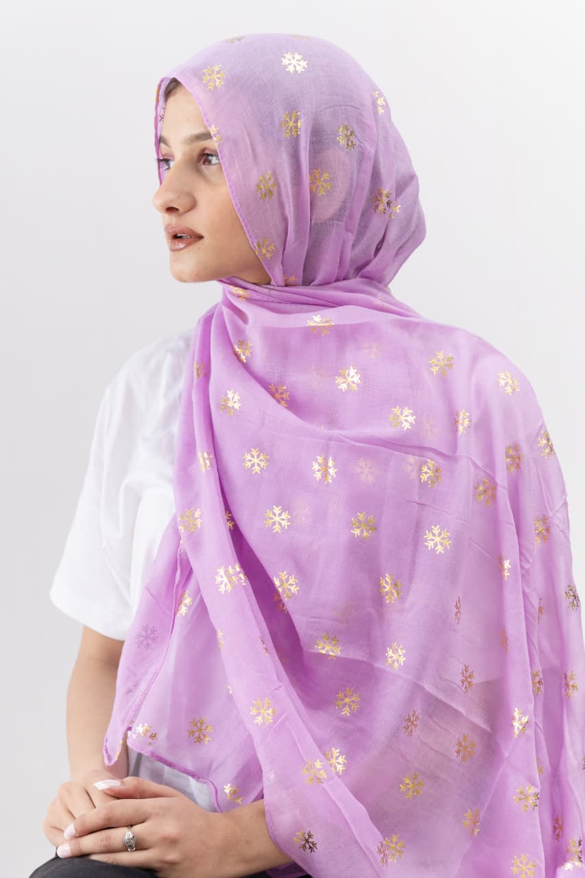 Foil Lawn Hijab - Lilac - Cameo