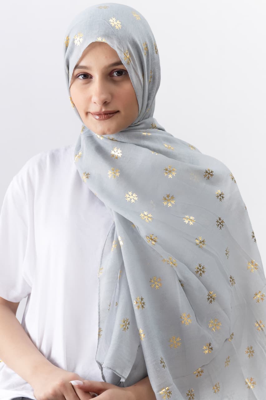 Foil Lawn Hijab - Unicorn - Cameo