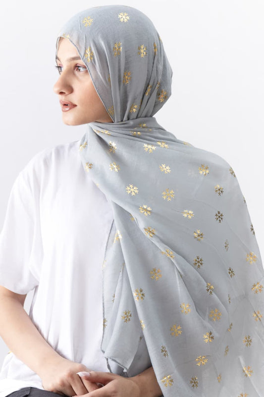 Foil Lawn Hijab - Unicorn - Cameo