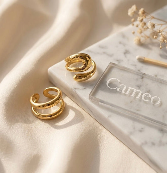 Foiled Gold - Ring ( Set of 2 ) - Cameo
