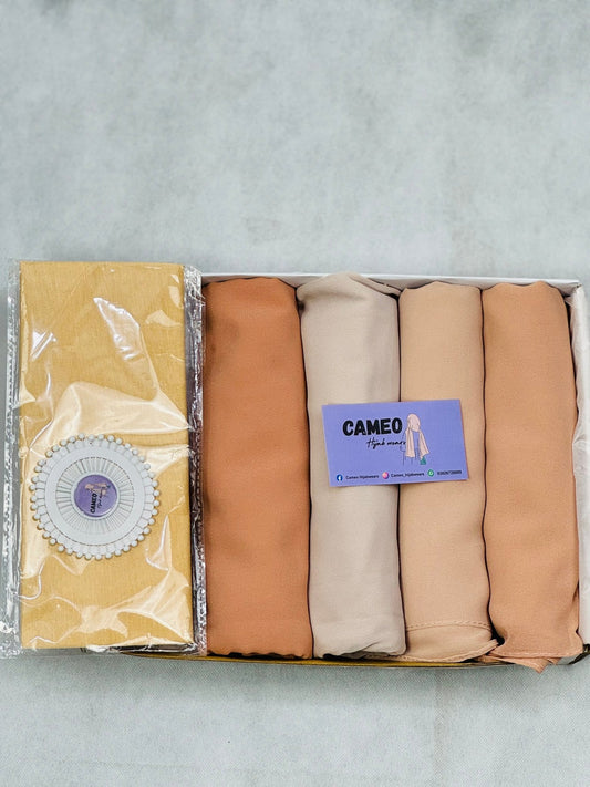 Hijab bundle with Free Pins - Cameo
