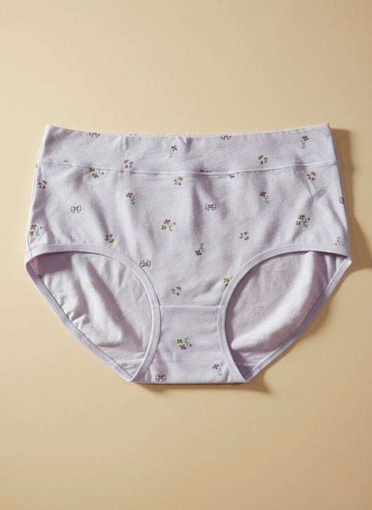 Imported Cotton Floral Panty - Free Size - Cameo