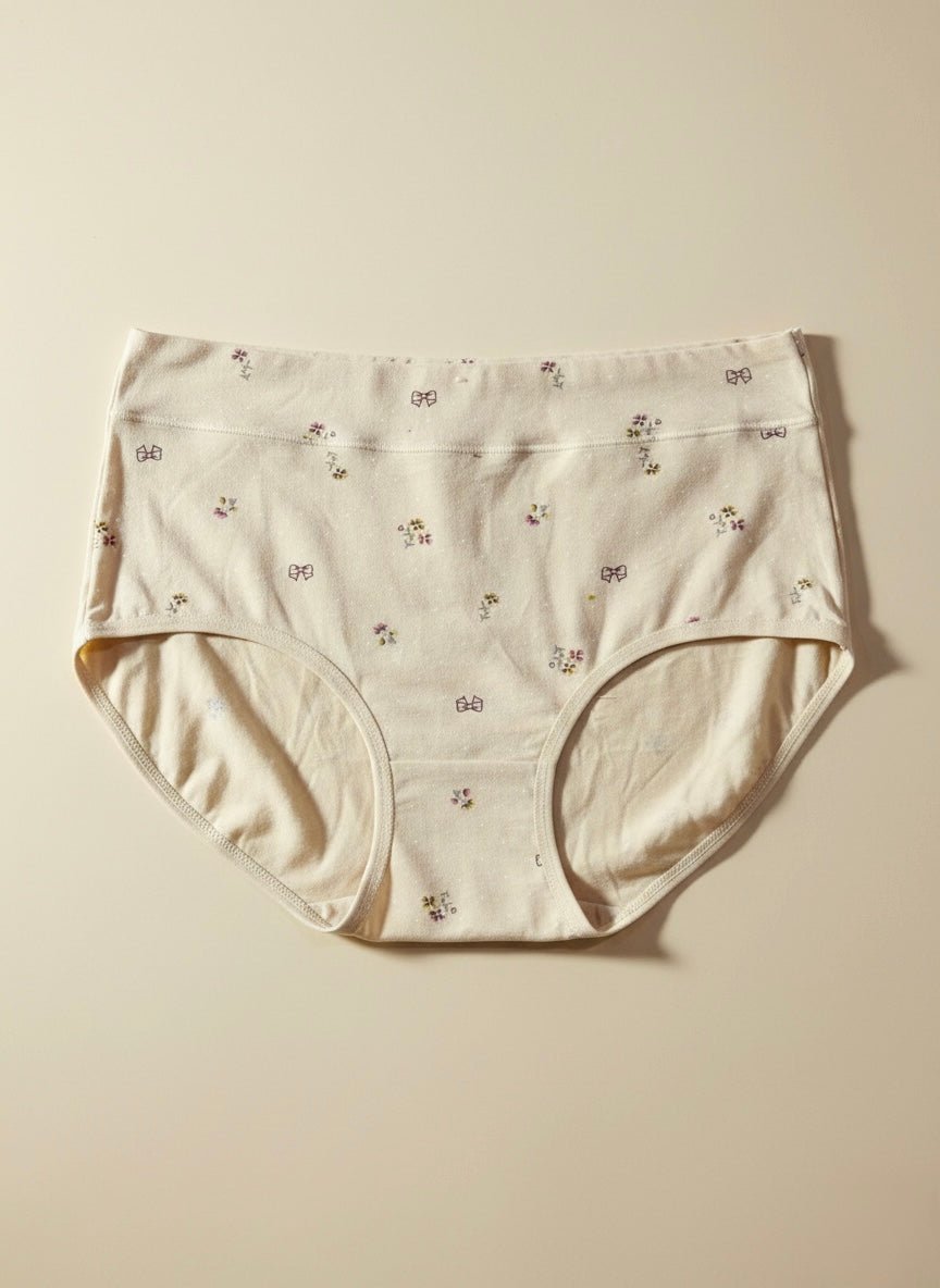 Imported Cotton Floral Panty - Free Size - Cameo