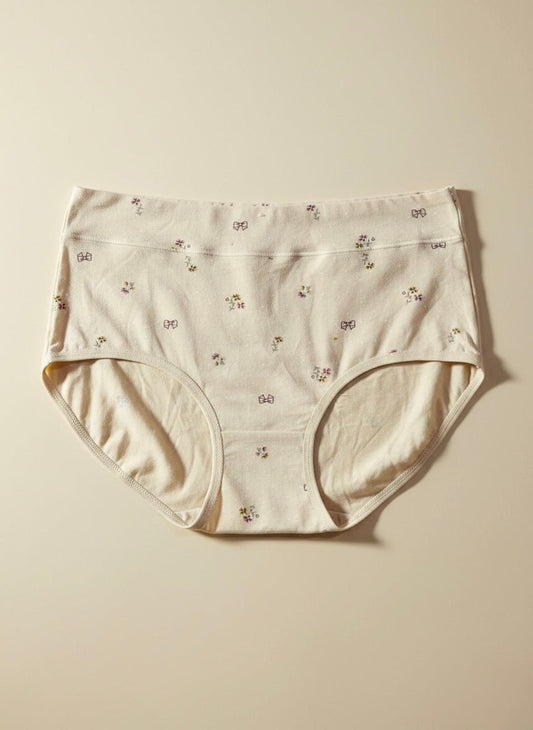 Imported Cotton Floral Panty - Free Size - Cameo