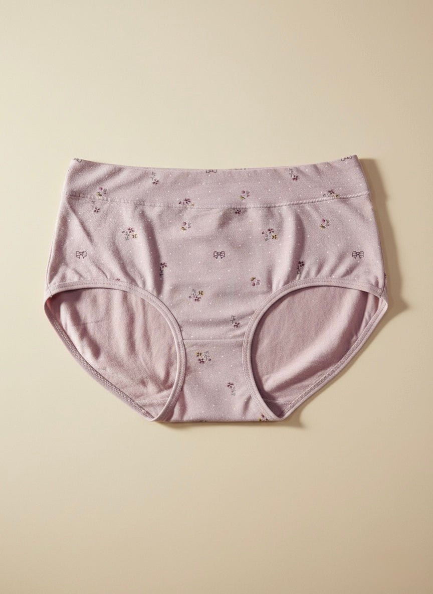 Imported Cotton Floral Panty - Free Size - Cameo