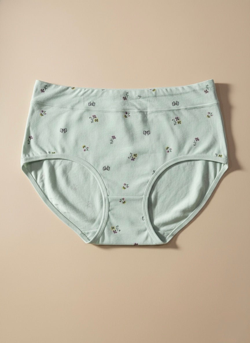 Imported Cotton Floral Panty - Free Size - Cameo