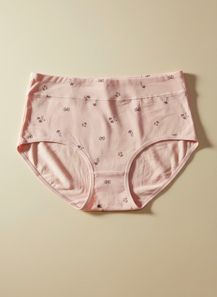 Imported Cotton Floral Panty - Free Size - Cameo