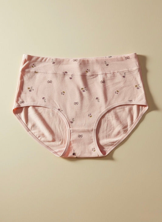 Imported Cotton Floral Panty - Free Size - Cameo