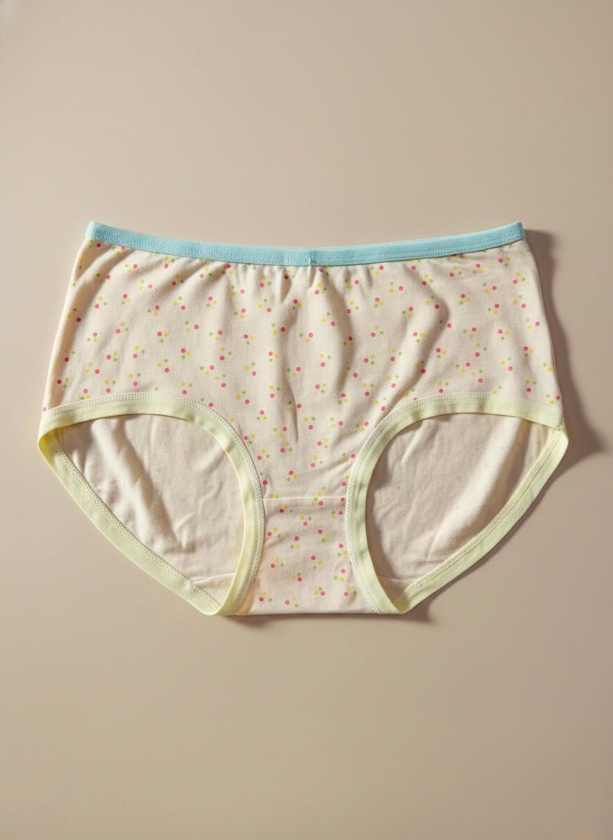 Imported Cotton Polka Panty - Free Size - Cameo
