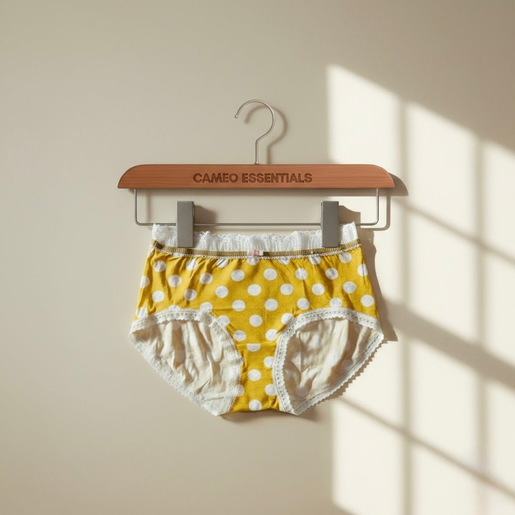 Imported Cotton Polka Panty - Free Size - Cameo