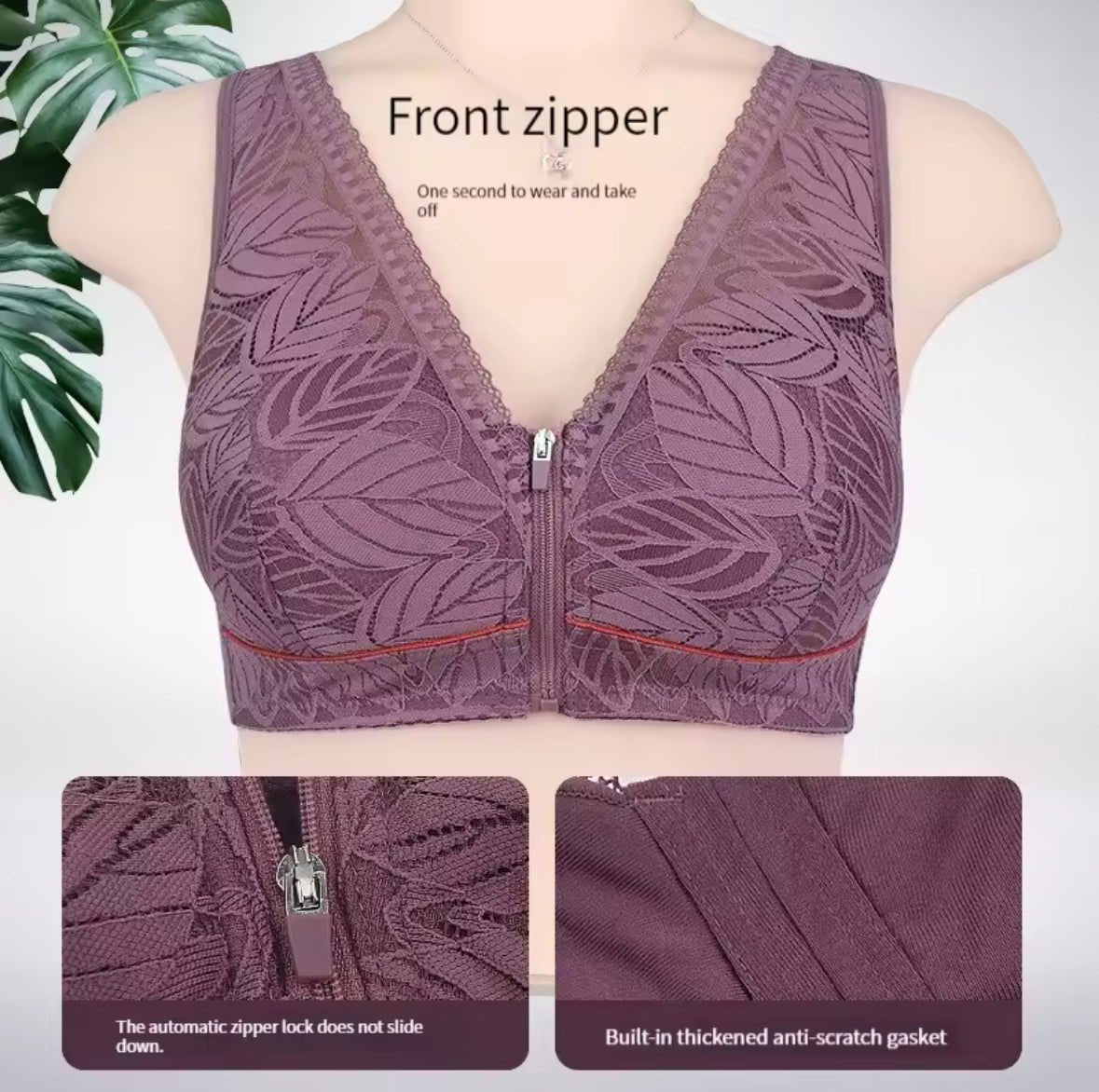 Ladies Front Fastening Bra designed for maximum comfort & gentle support. - Cameo