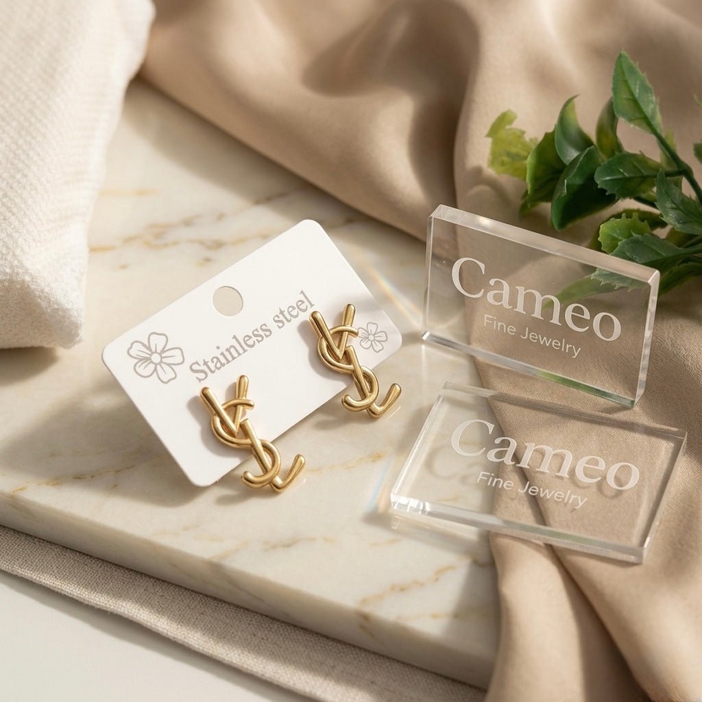 Minimal Stainless Steel Earing - Cameo