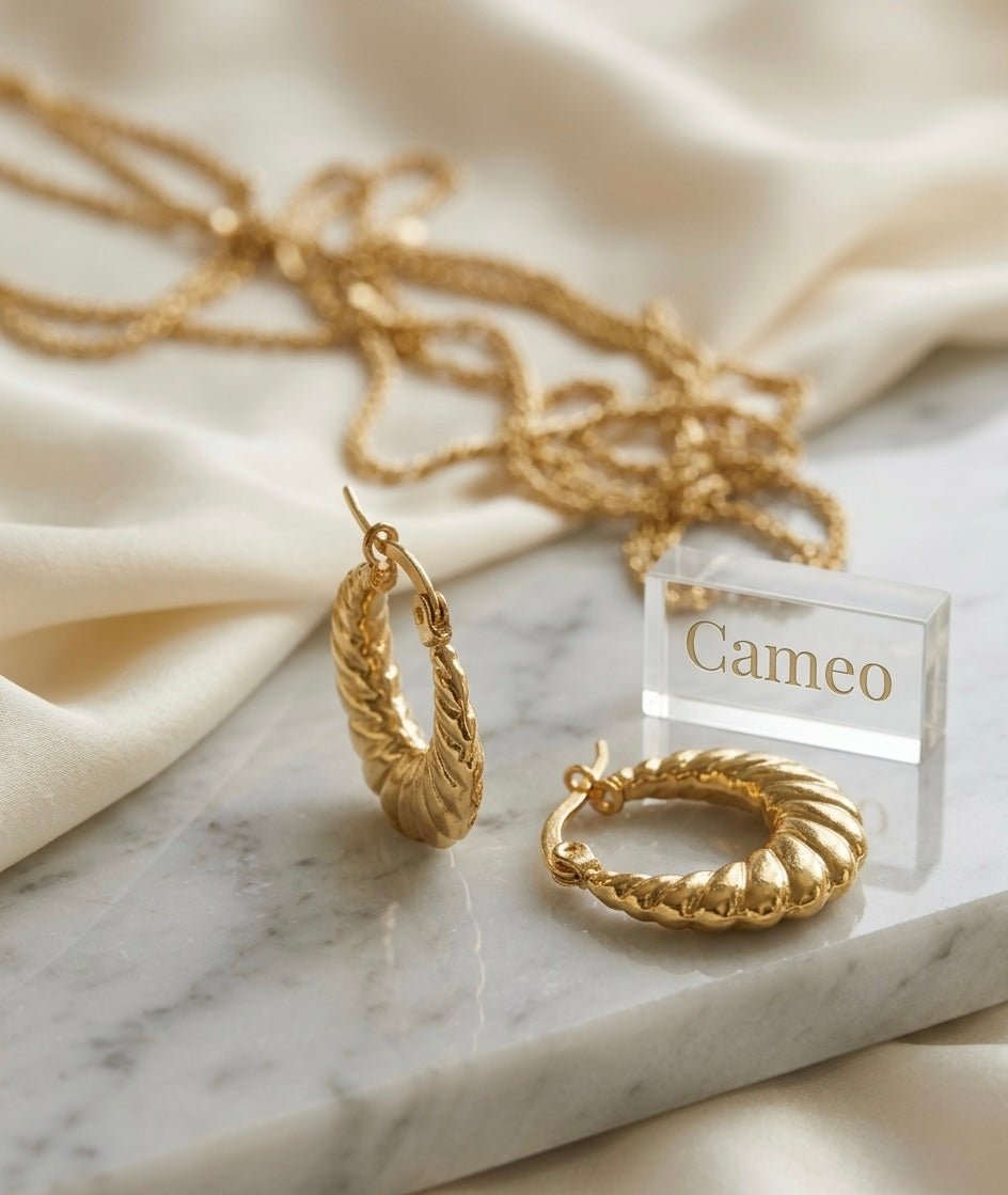 Minimal Stainless Steel Earings - Cameo
