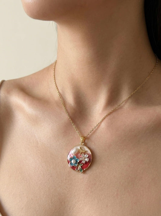 Minimal Stainless Steel Necklace - Cameo