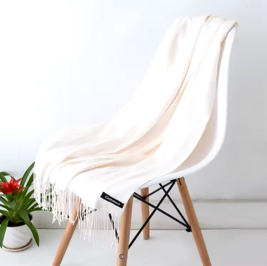 Pashmina Hijab - Off white - Cameo