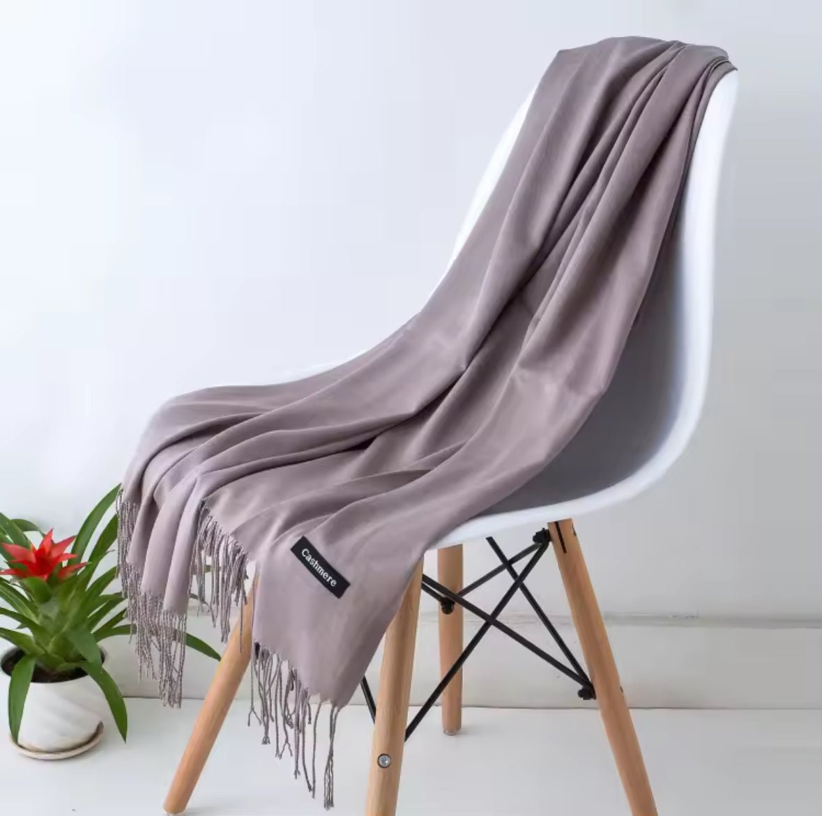 Pashmina Hijab - Silver - Cameo