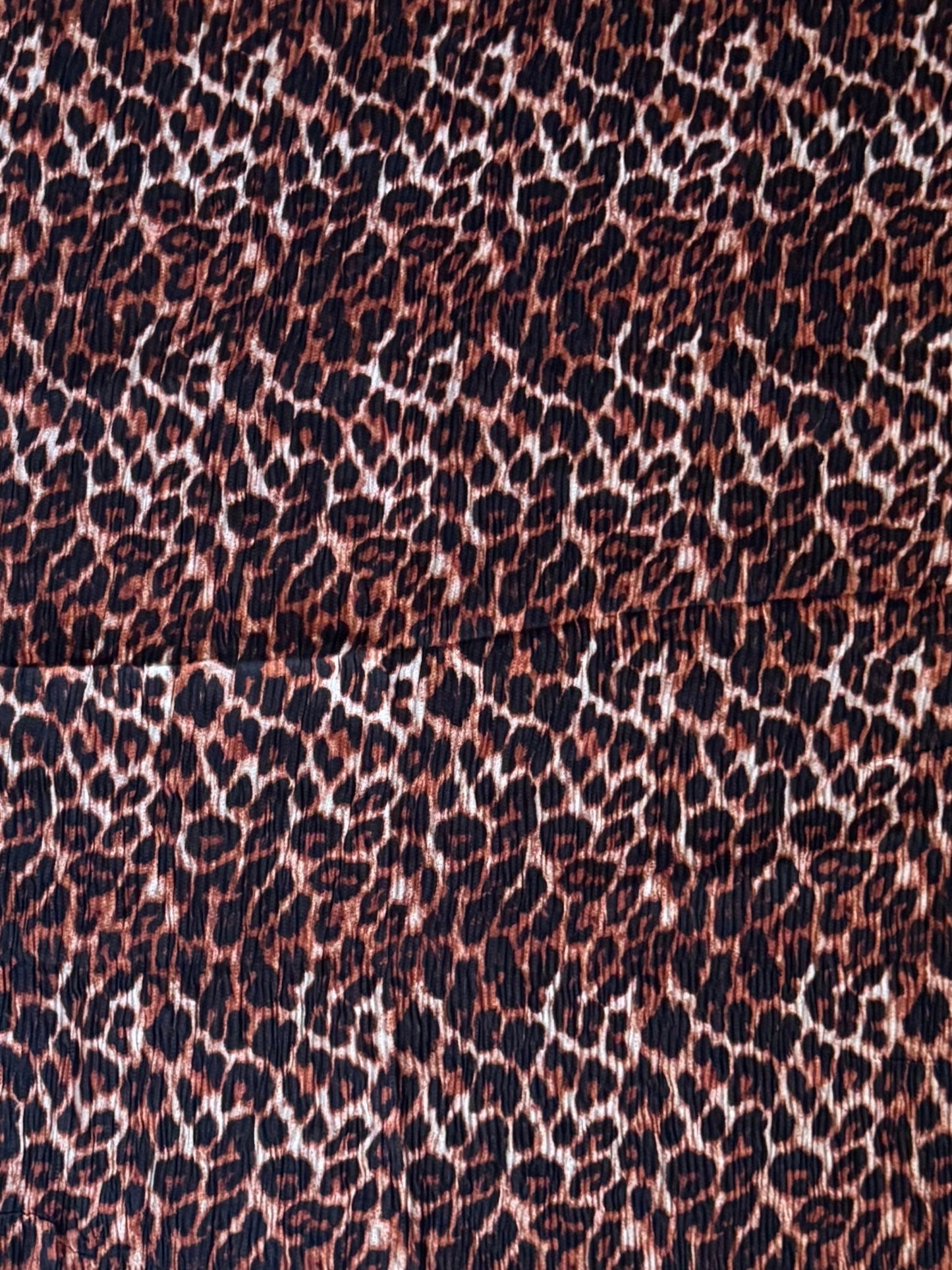 Pleated Lawn Hijab – Soft Summer Viscose | Leopard Print - Cameo