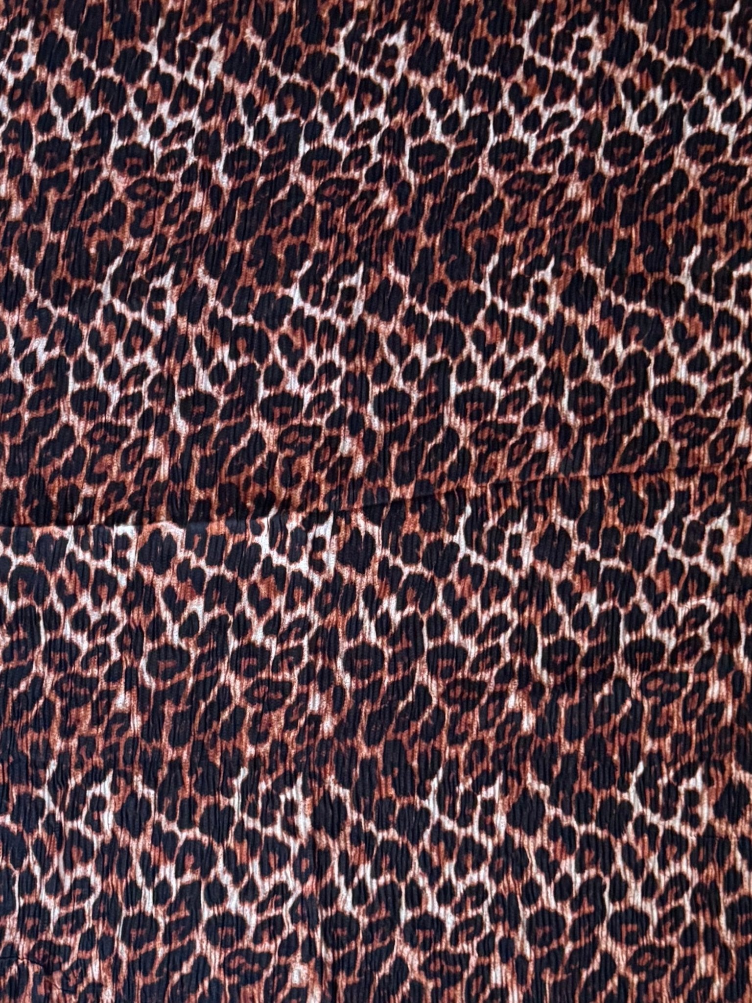 Pleated Lawn Hijab – Soft Summer Viscose | Leopard Print - Cameo