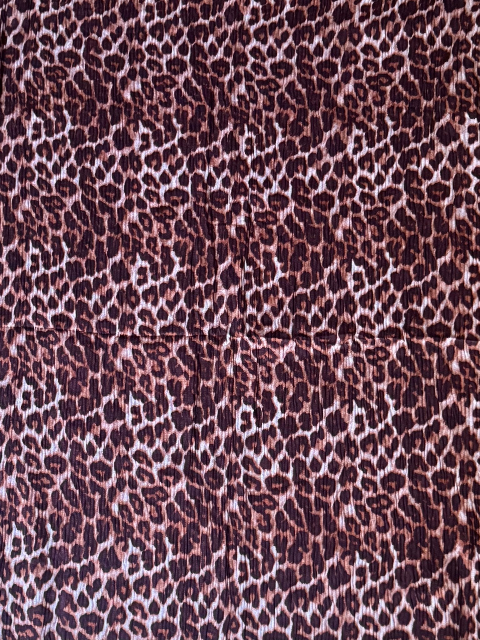 Pleated Lawn Hijab – Soft Summer Viscose | Leopard Print - Cameo