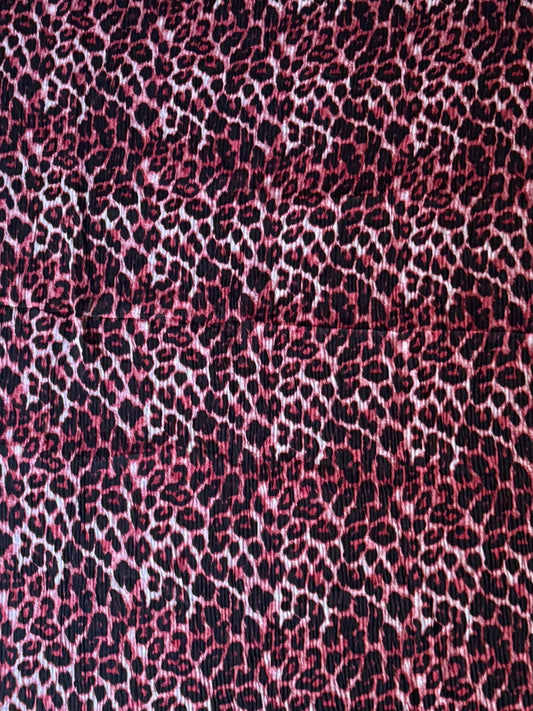 Pleated Lawn Hijab – Soft Summer Viscose | Leopard Print - Cameo
