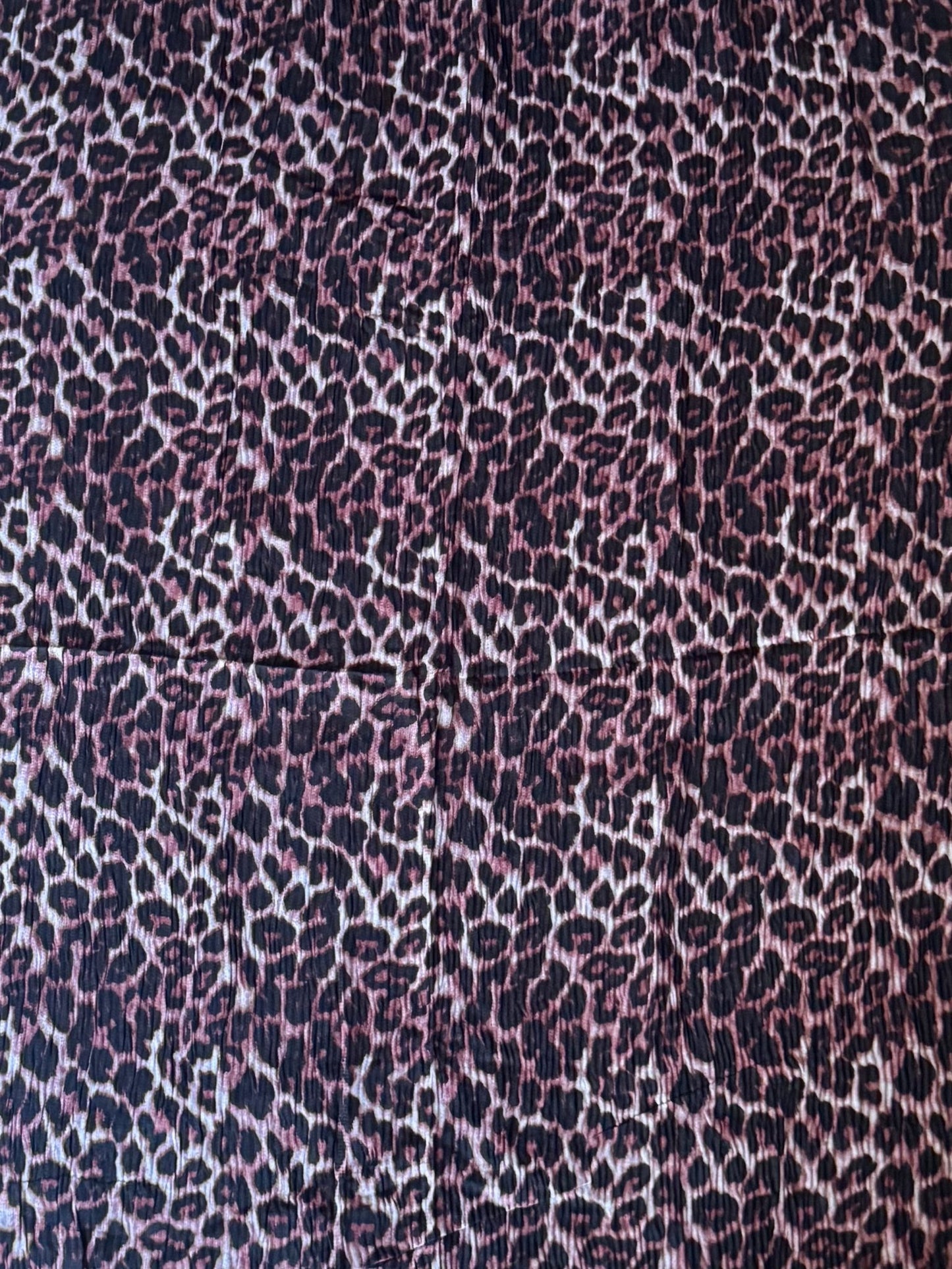 Pleated Lawn Hijab – Soft Summer Viscose | Leopard Print - Cameo