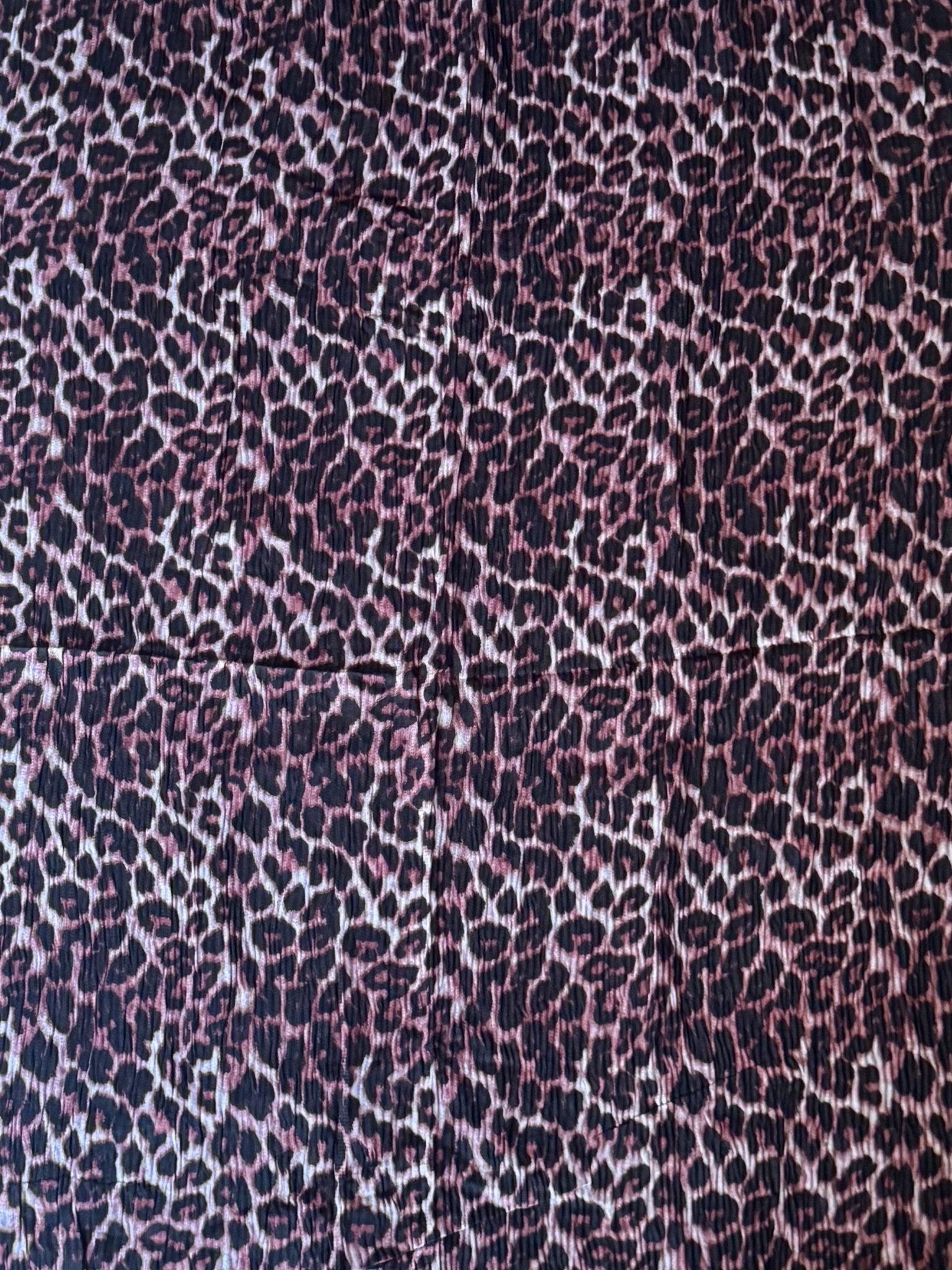 Pleated Lawn Hijab – Soft Summer Viscose | Leopard Print - Cameo