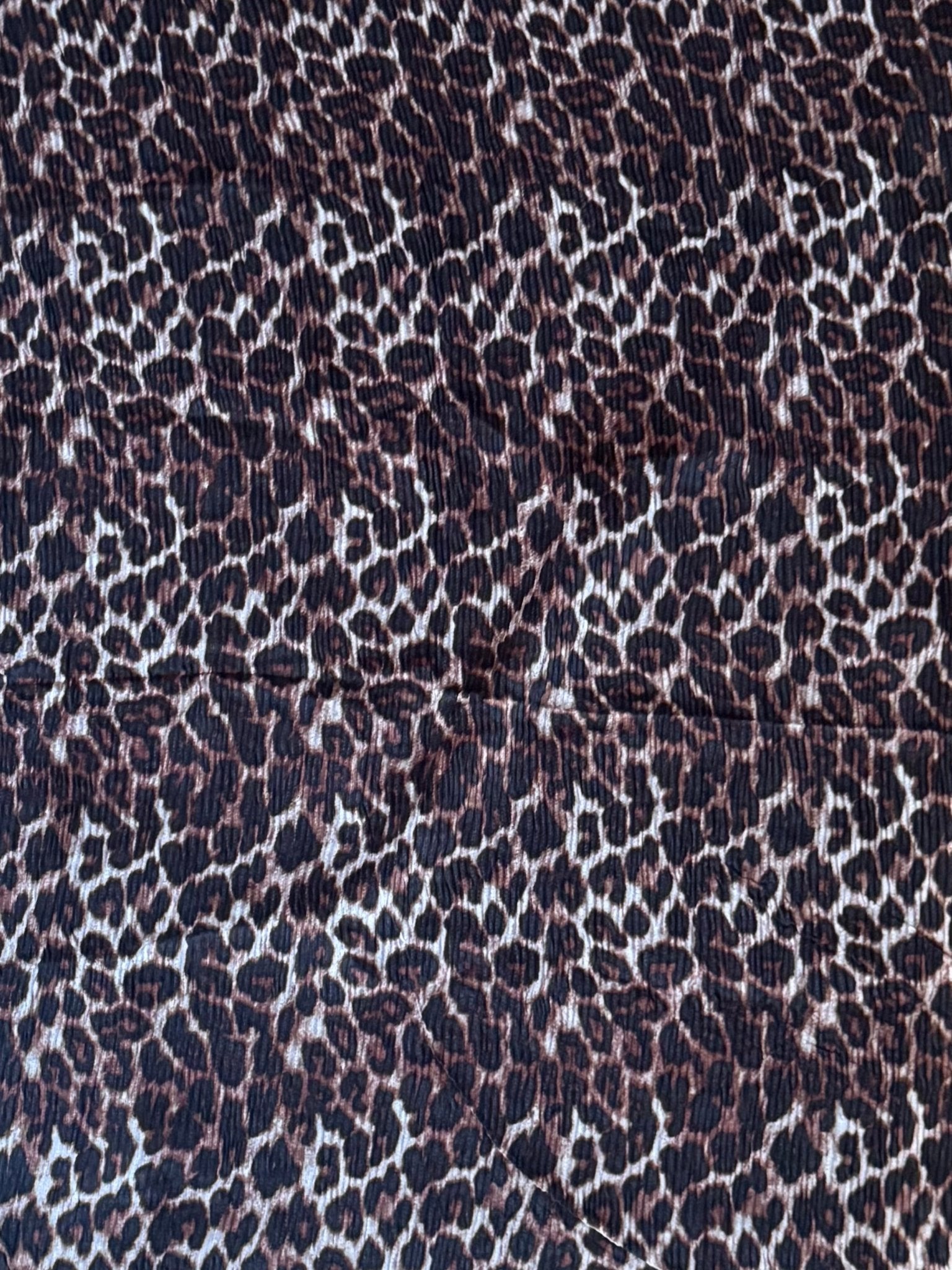Pleated Lawn Hijab – Soft Summer Viscose | Leopard Print - Cameo