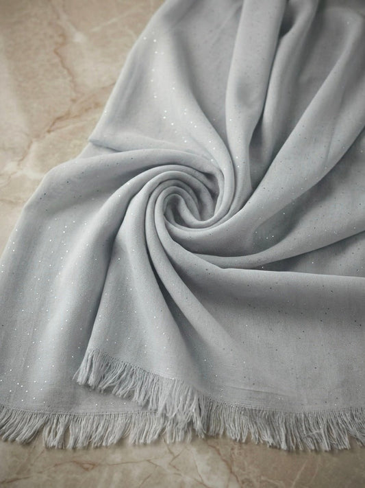 Premium Glittered Lawn Hijab - Cameo
